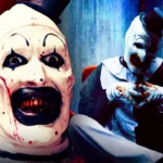 "Art the Clown in Terrifier 3 delivering extreme horror and gore"