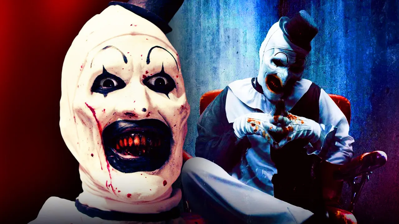 "Art the Clown in Terrifier 3 delivering extreme horror and gore"